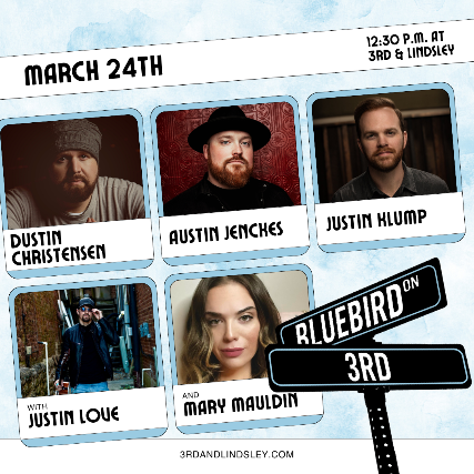 Bluebird On 3rd featuring Dustin Christensen , Austin Jenckes & Justin Klump with Justin Love and Mary Mauldin