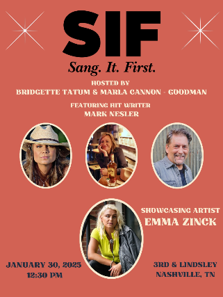 Sang. It. First. Hosted by: Bridgette Tatum ,  Marla Cannon-Goodman & Mark Nesler with Emma Zinck